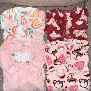 Carter's fuzzy footed pajamas (4pk)